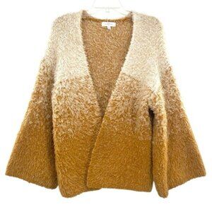 New Directions Ombre Fuzzy Cardigan Sweater Large